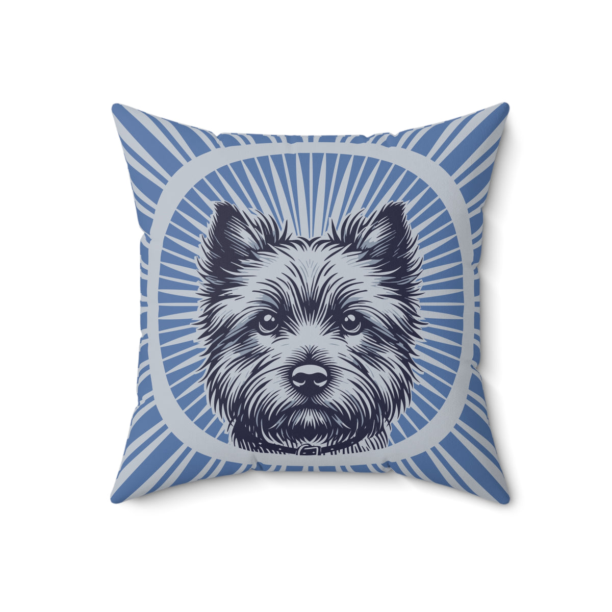 Cairn Terrier Pillow — 18" × 18"