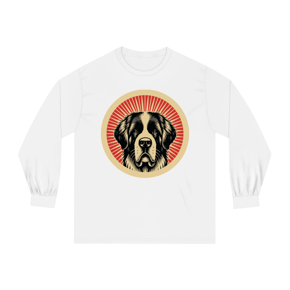 Saint Bernard Long Sleeve Tee — White