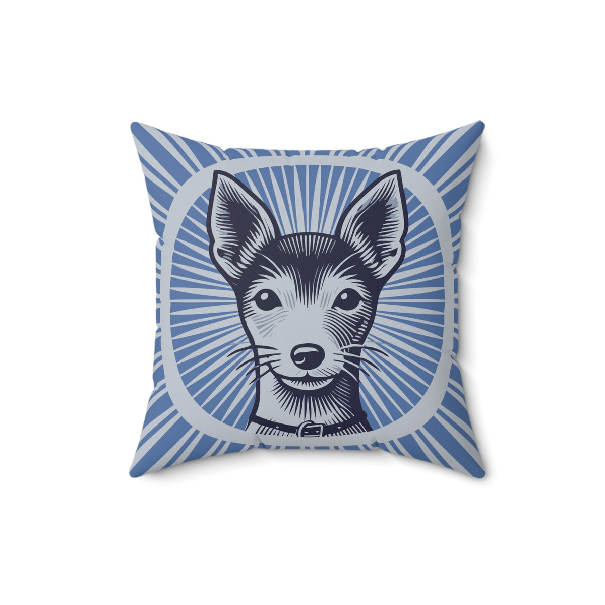 Toy Fox Terrier Pillow — 16" × 16"