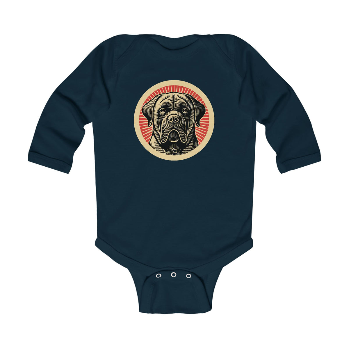 Mastiff Sleeved Bodysuit — Navy