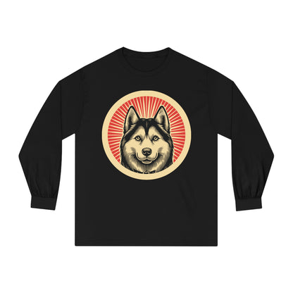 Siberian Husky Long Sleeve Tee for Adults