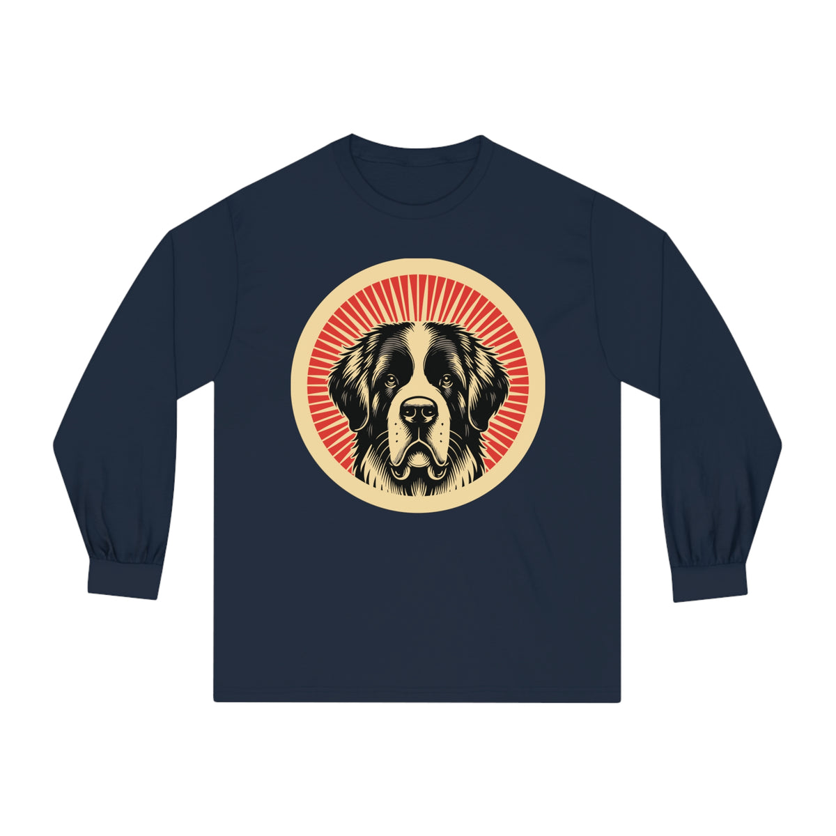 Saint Bernard Long Sleeve Tee — Navy