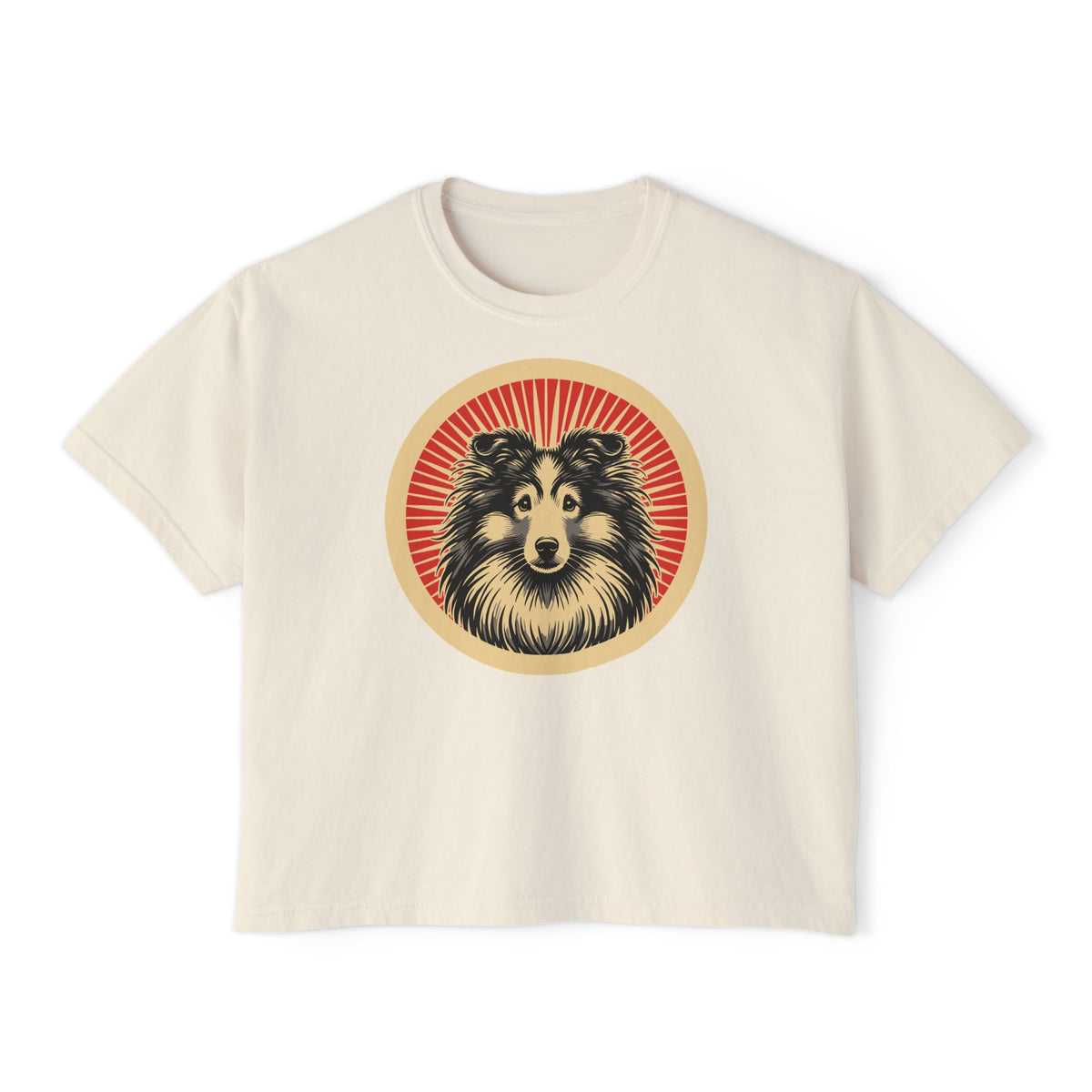 Shetland Sheepdog Boxy Tee — Ivory