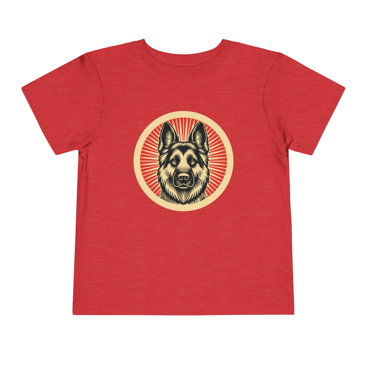 German Shepherd Toddler Tee — Heather Red
