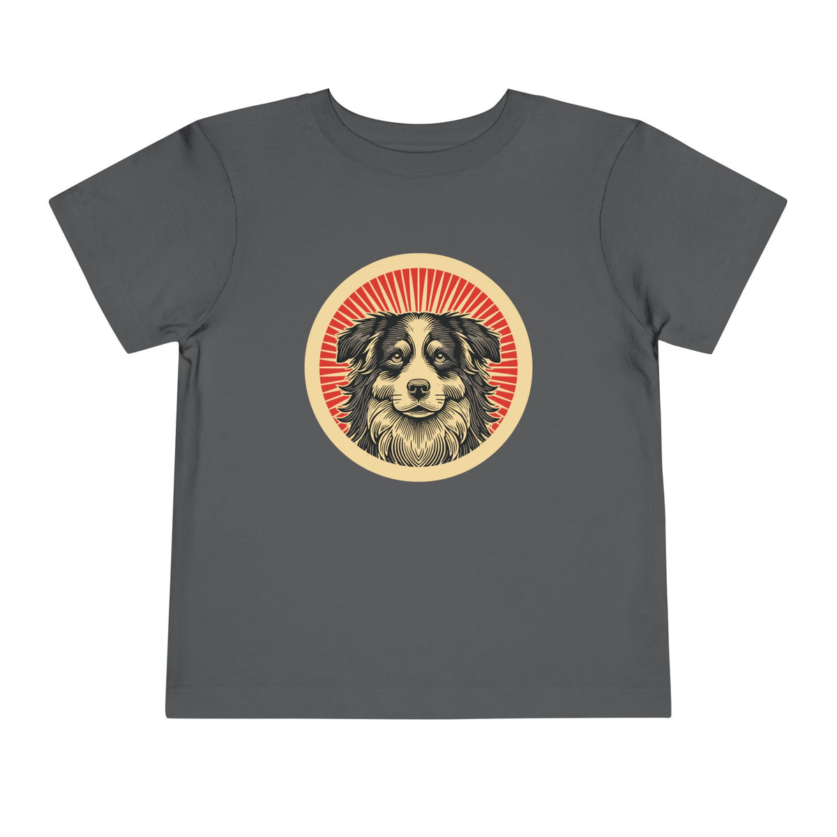 Border Collie Toddler Tee — Asphalt