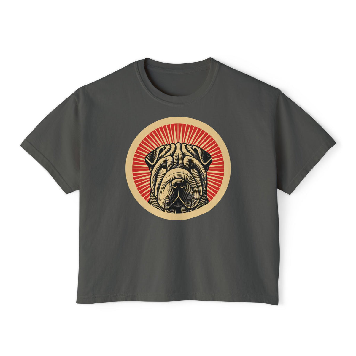 Chinese Shar-Pei Boxy Tee — Pepper