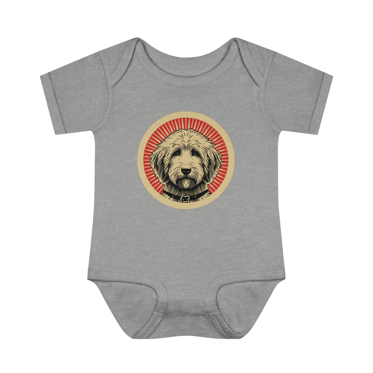 Goldendoodle Baby Bodysuit — Heather