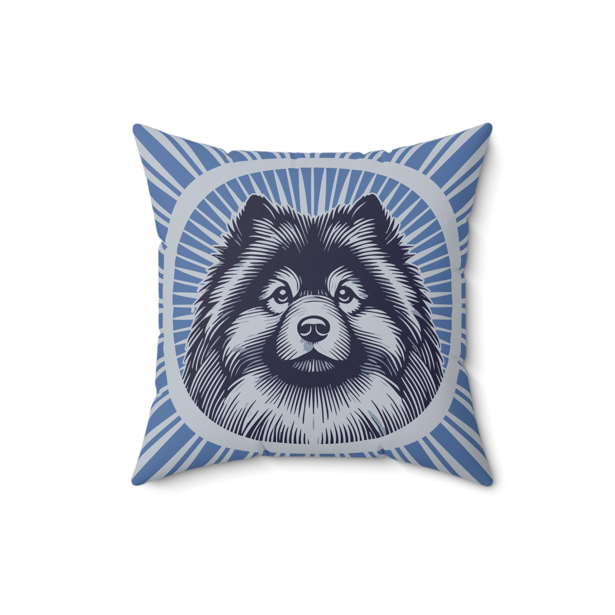 Keeshond Pillow — 16" × 16"