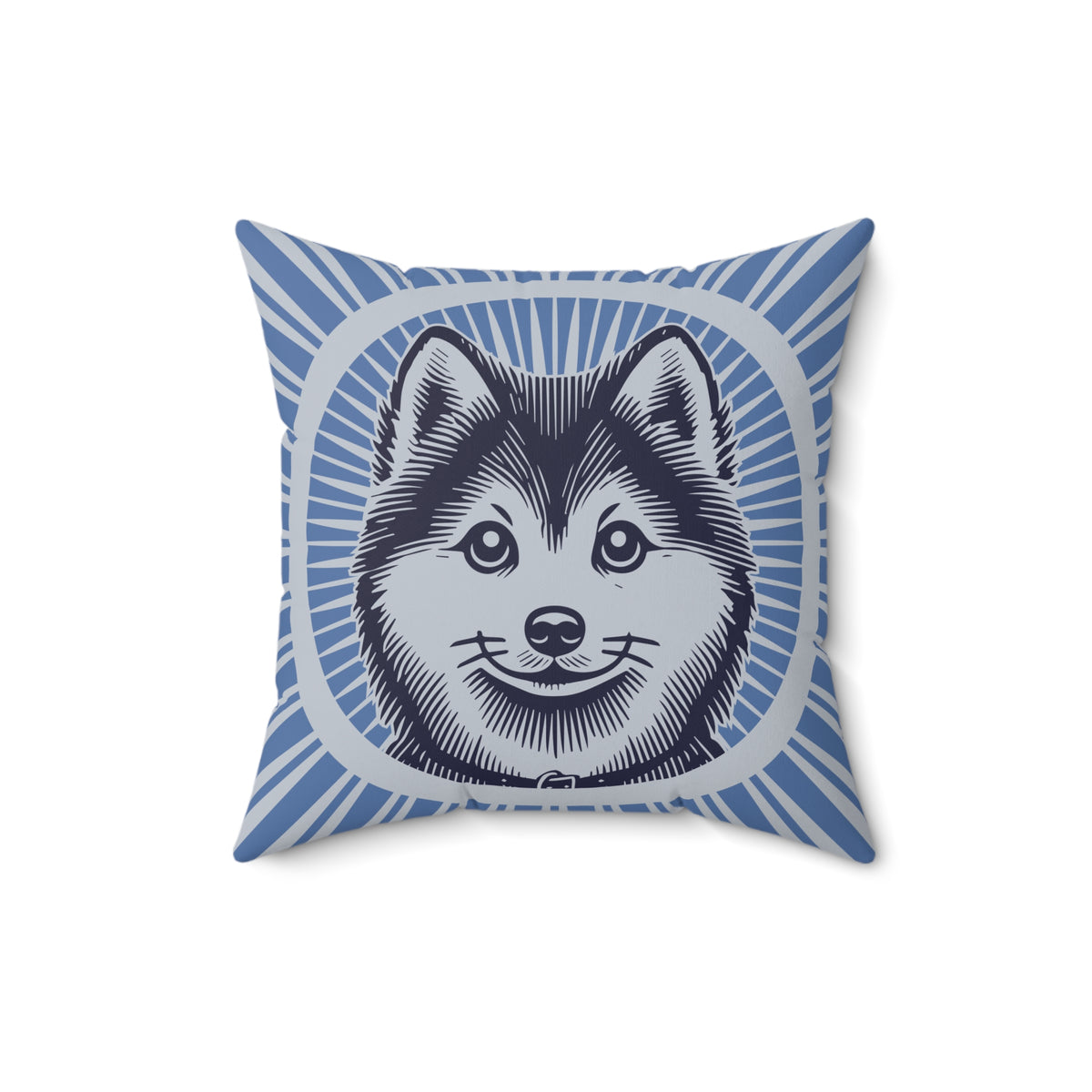 Pomsky Pillow — 16" × 16"