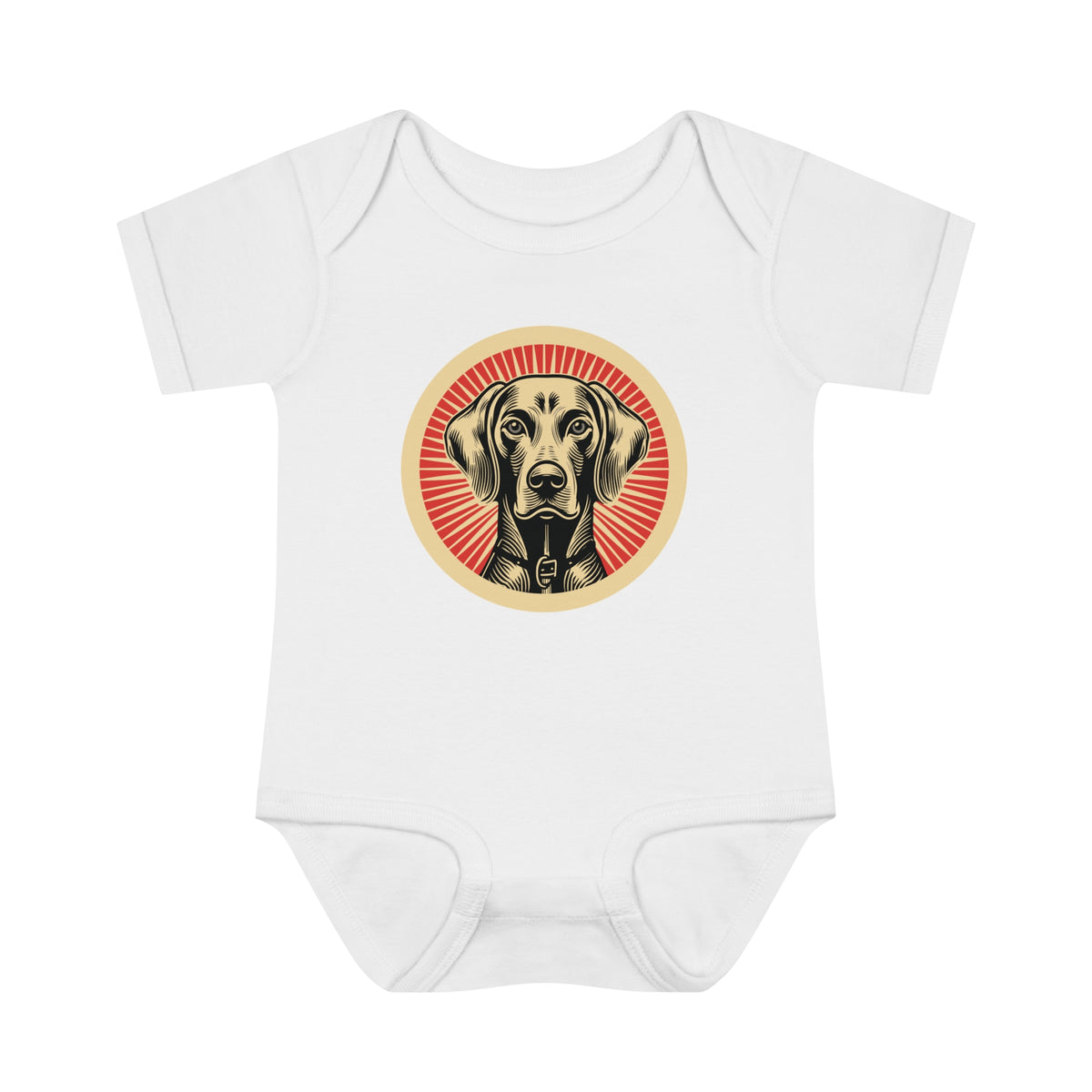 Weimaraner Baby Bodysuit — White