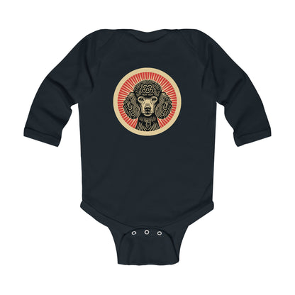 Poodle Long Sleeve Bodysuit for Infants