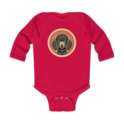 Poodle Long Sleeve Bodysuit for Infants