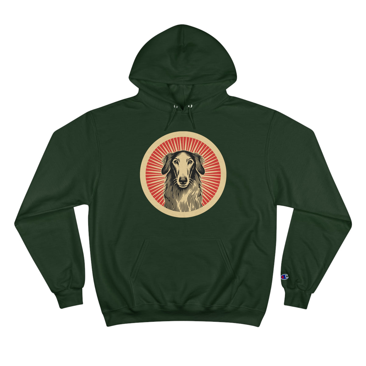 Borzoi Champion Hoodie — Dark Green