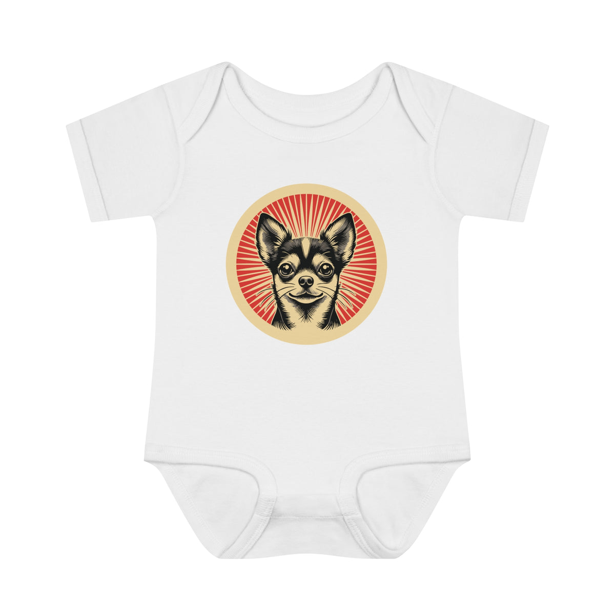 Chihuahua Baby Bodysuit — White