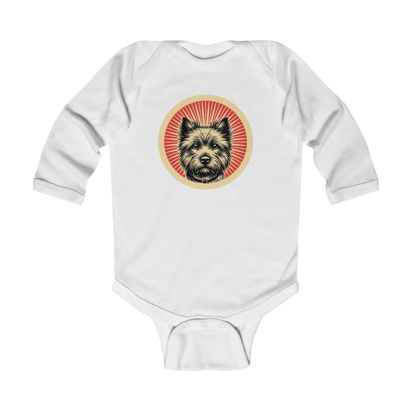 Cairn Terrier Long Sleeve Bodysuit for Infants