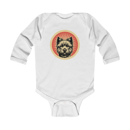 Cairn Terrier Long Sleeve Bodysuit for Infants