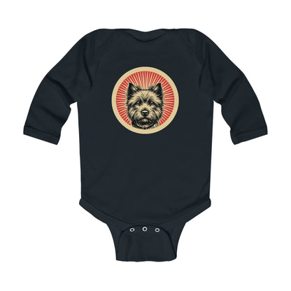 Cairn Terrier Long Sleeve Bodysuit for Infants