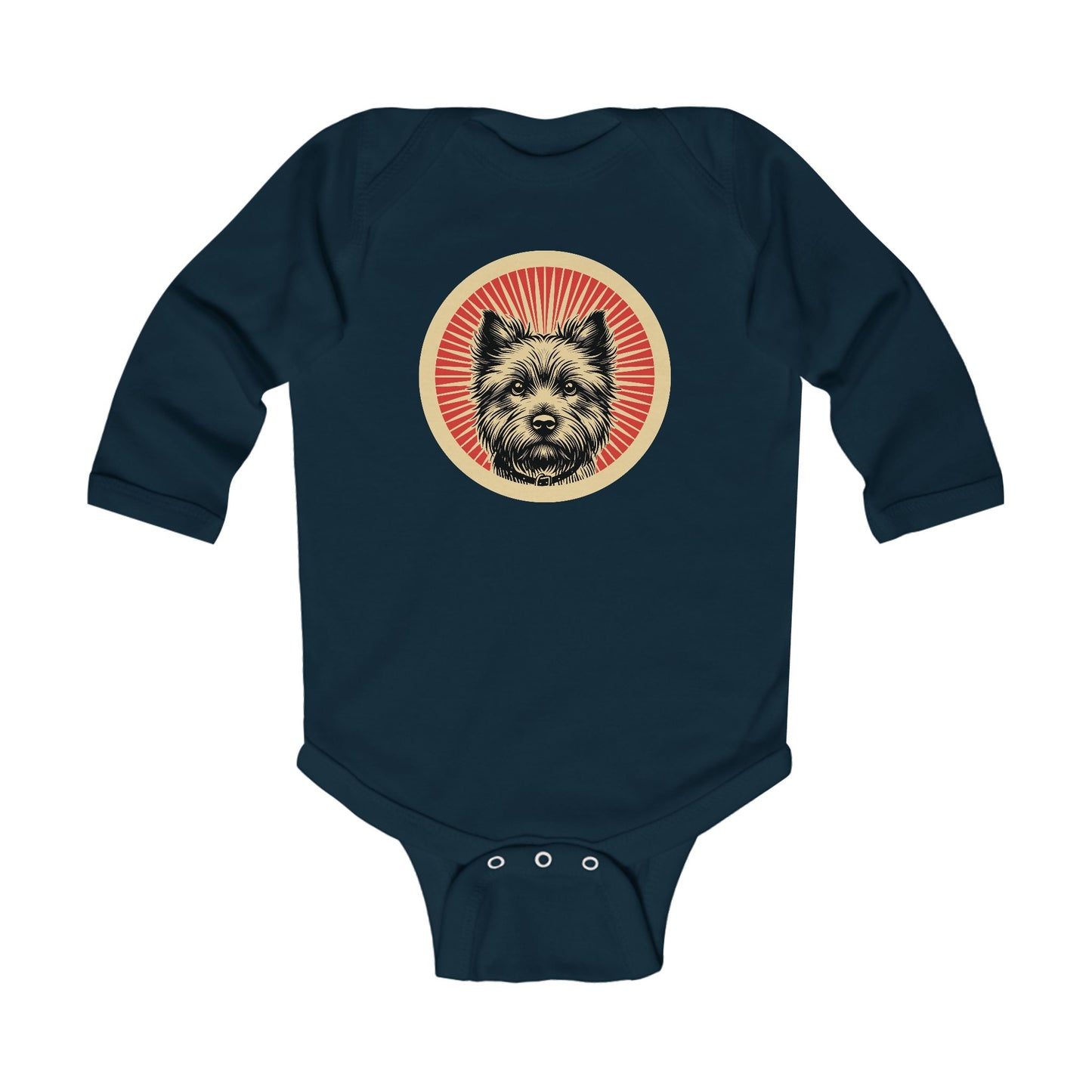 Cairn Terrier Long Sleeve Bodysuit for Infants