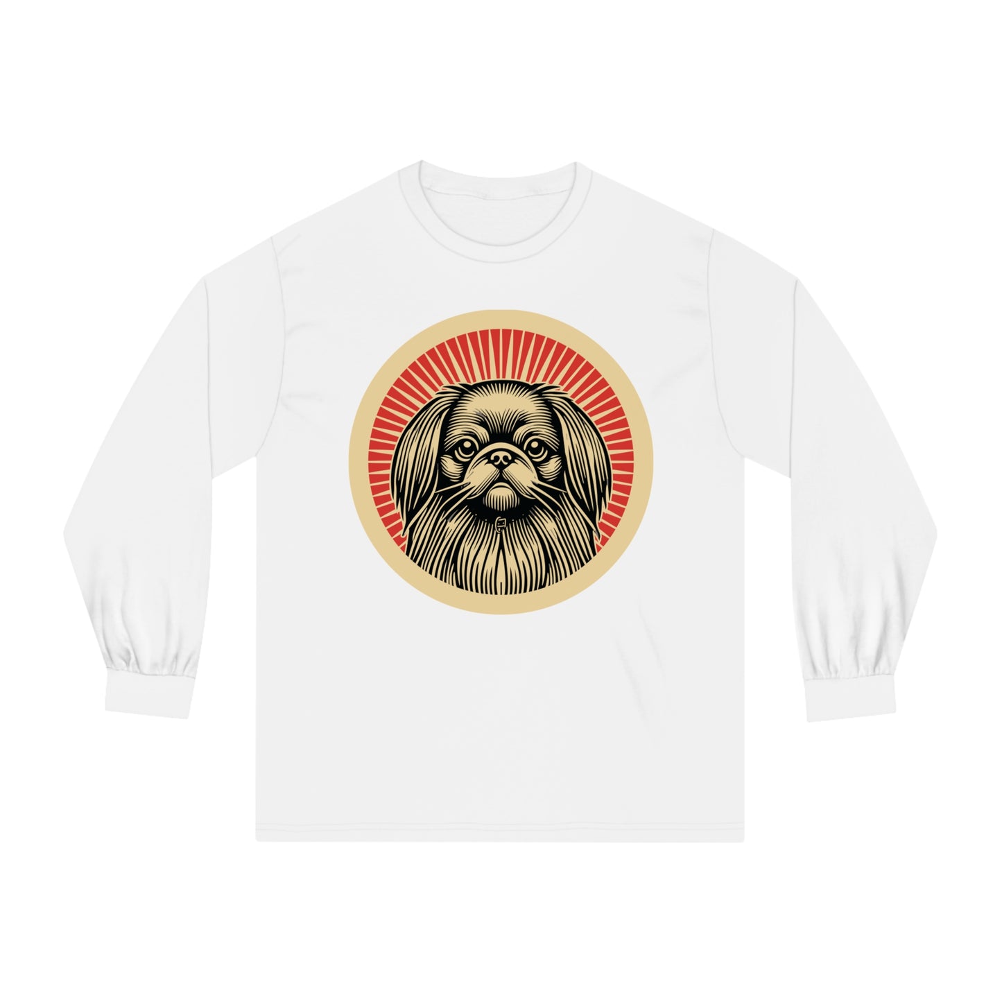 Pekingese Long Sleeve Tee for Adults