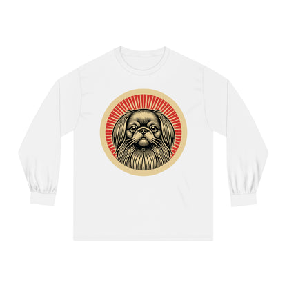 Pekingese Long Sleeve Tee for Adults