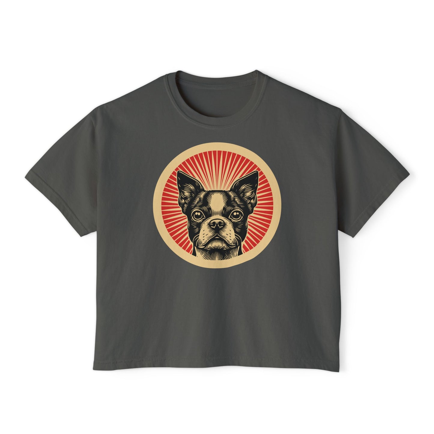 Boston Terrier Boxy Tee for Women