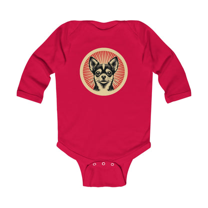 Chihuahua Long Sleeve Bodysuit for Infants