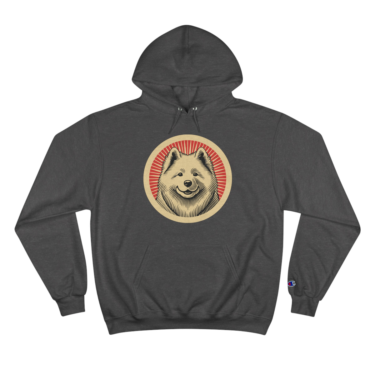 Samoyed Champion Hoodie — Charcoal Heather