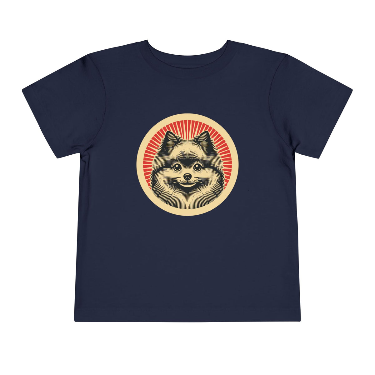 Pomeranian Toddler Tee — Navy