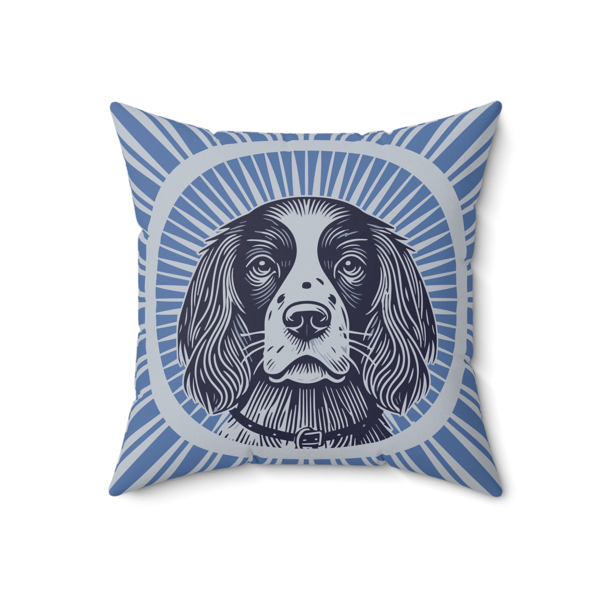English Springer Spaniel Pillow — 18" × 18"