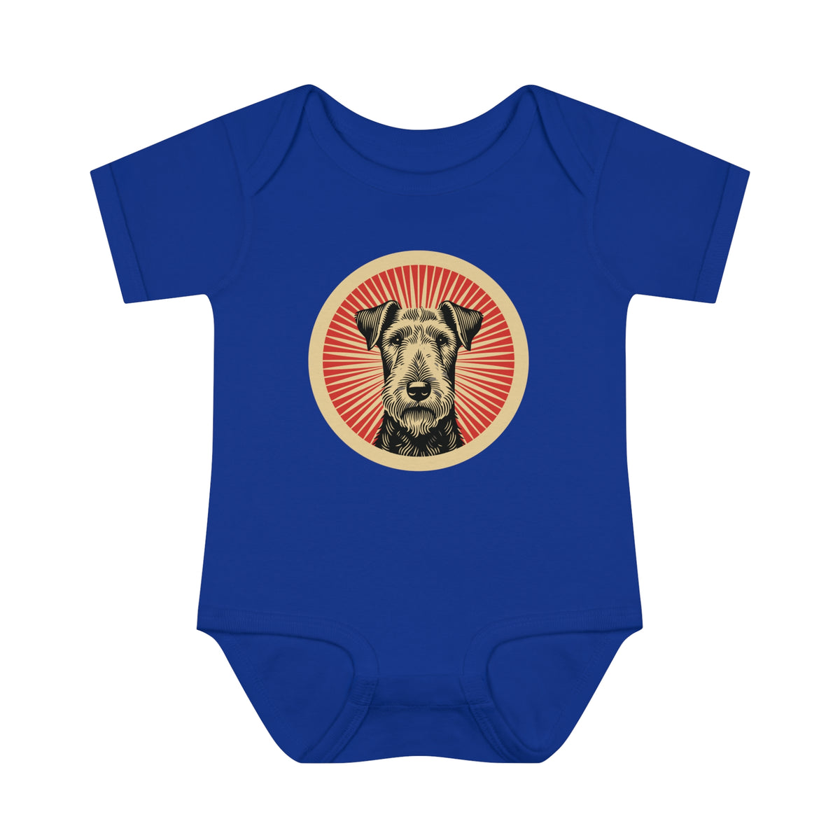 Airedale Terrier Baby Bodysuit — Royal