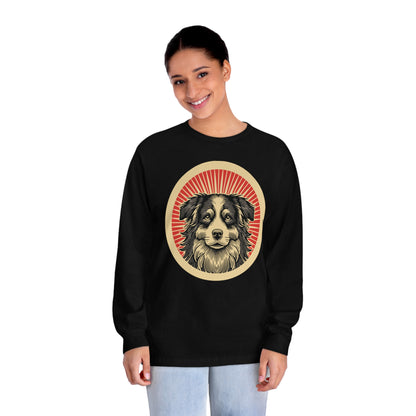 Border Collie Long Sleeve Tee for Adults
