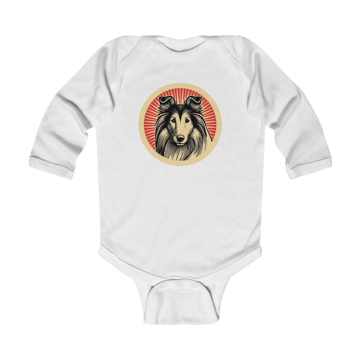 Collie Sleeved Bodysuit — White