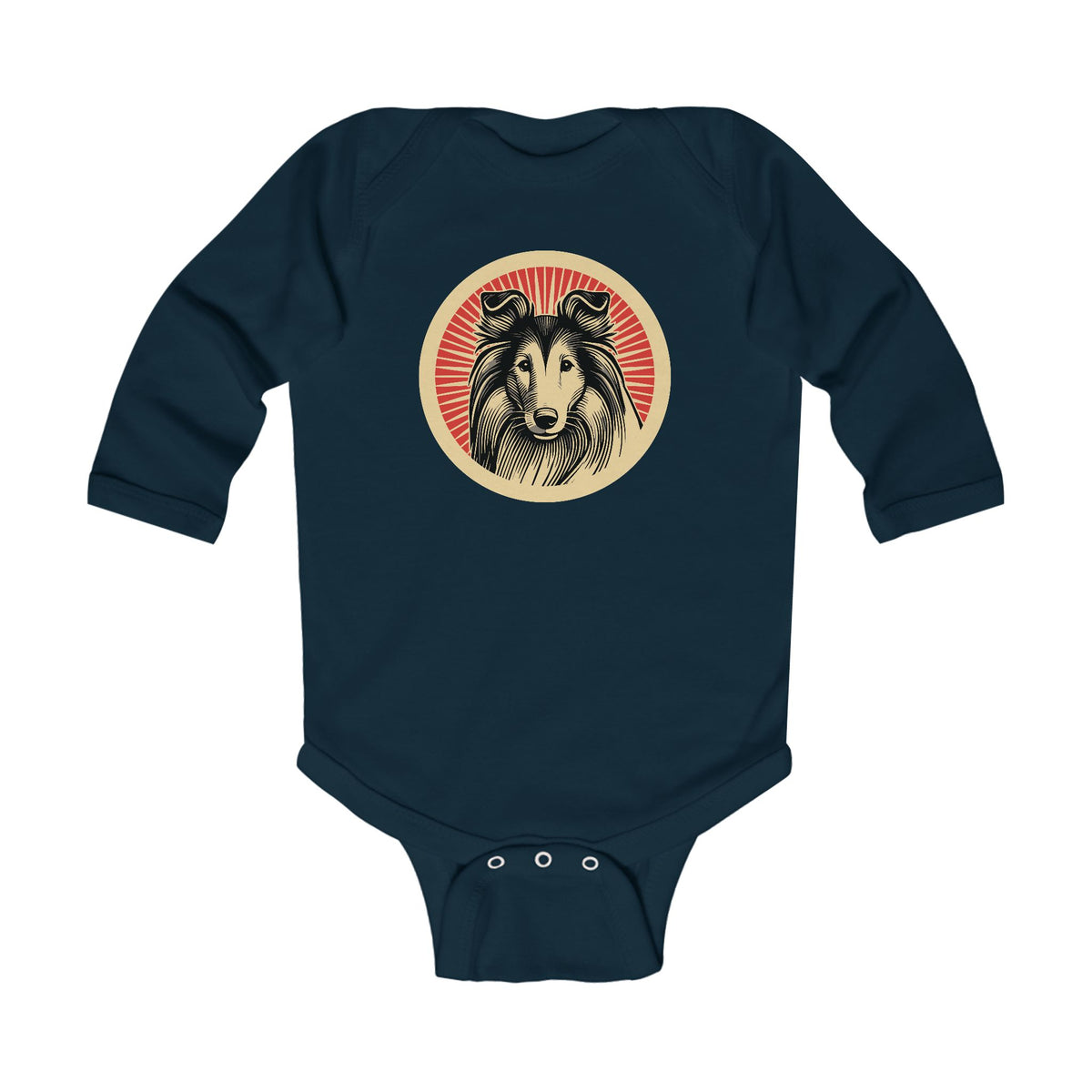 Collie Sleeved Bodysuit — Navy