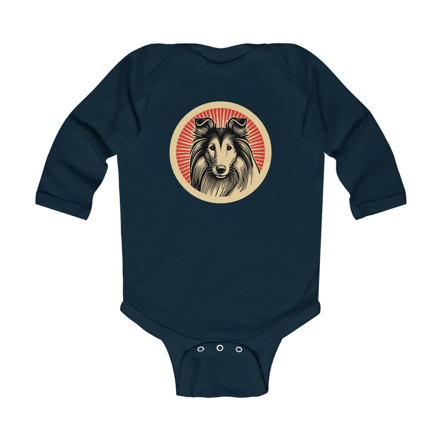 Collie Long Sleeve Bodysuit for Infants