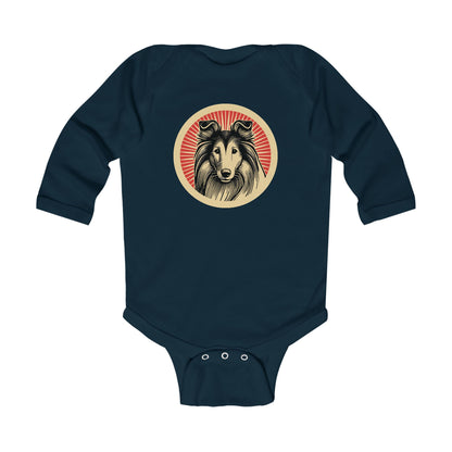 Collie Long Sleeve Bodysuit for Infants