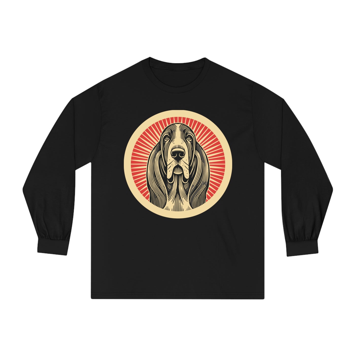 Basset Hound Long Sleeve Tee for Adults