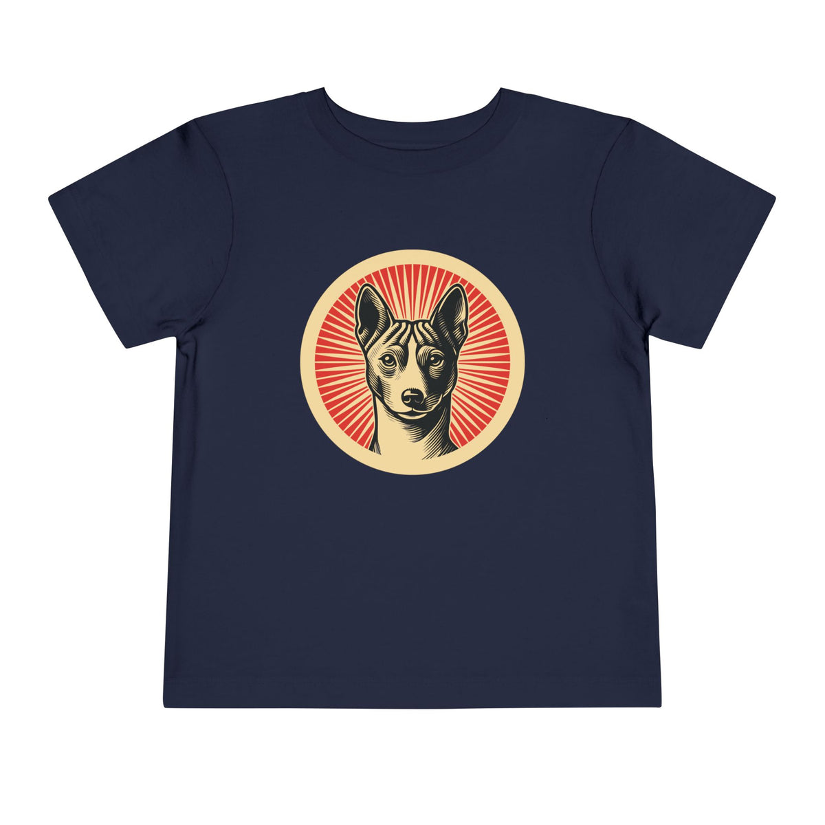 Basenji Toddler Tee — Navy