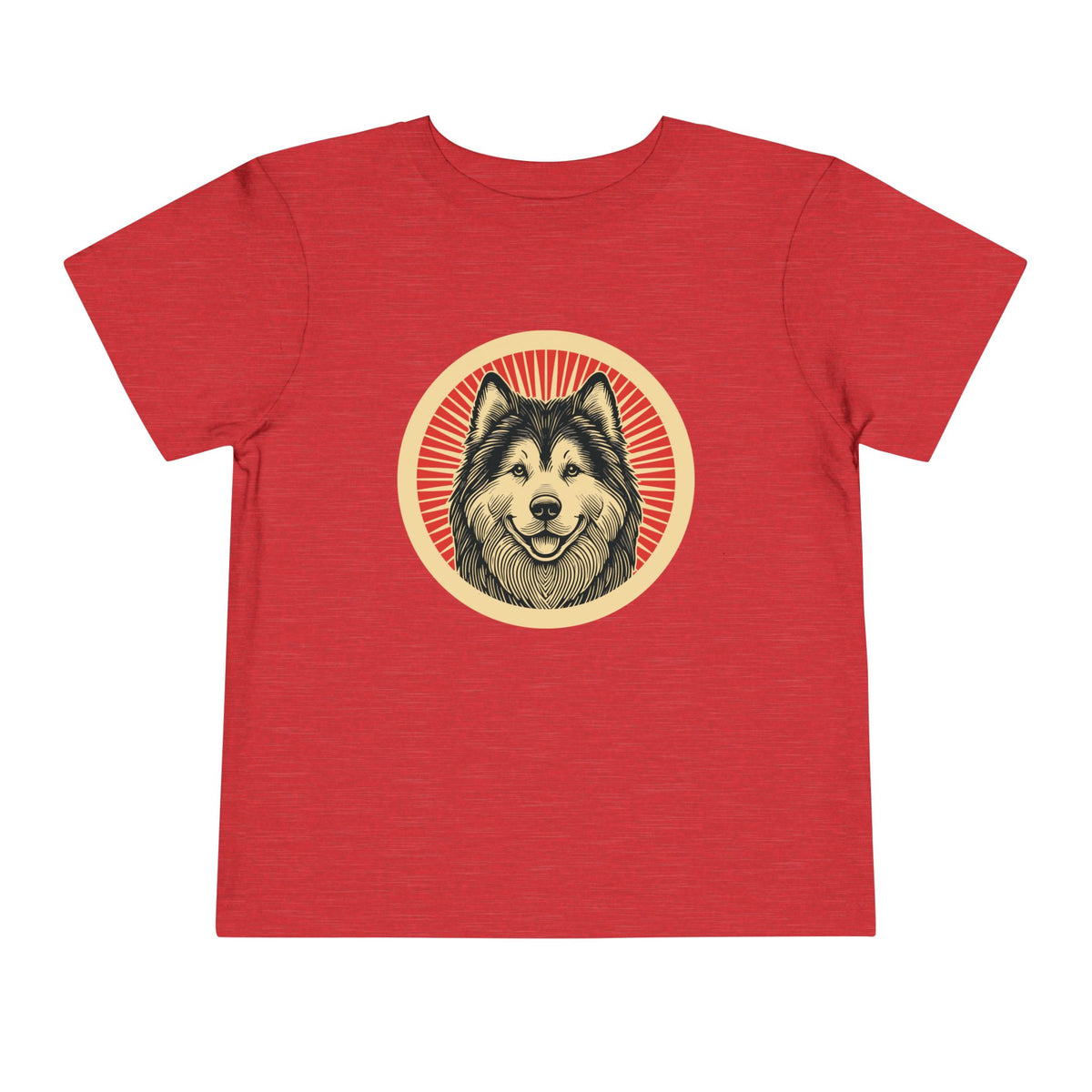 Alaskan Malamute Toddler Tee — Heather Red