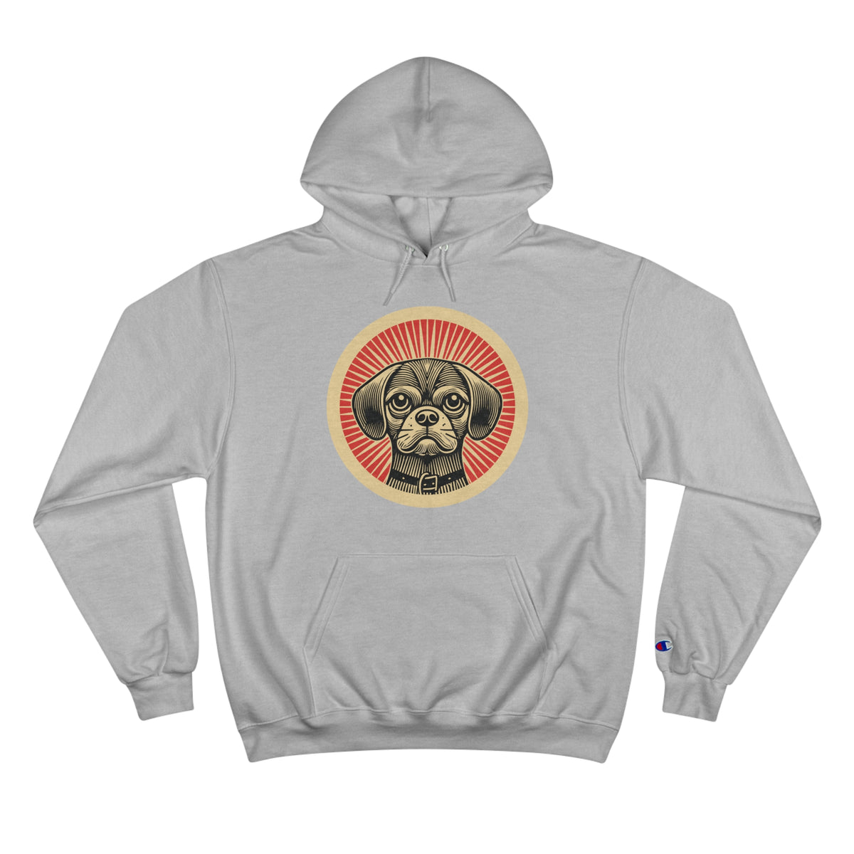 Puggle Champion Hoodie — Light Steel