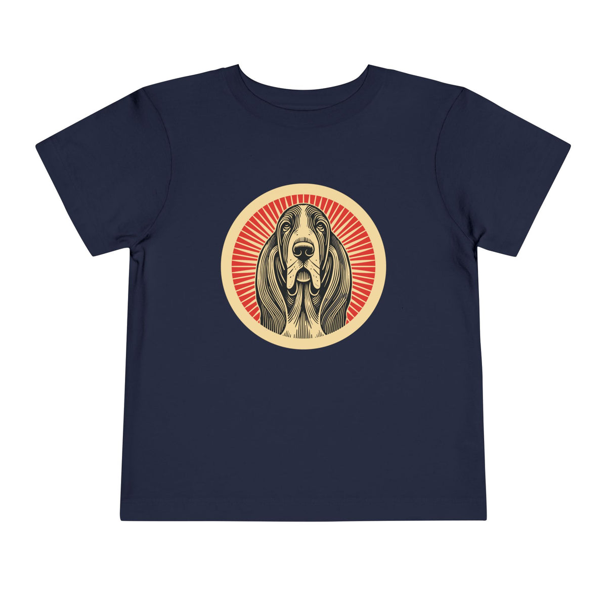 Basset Hound Toddler Tee — Navy