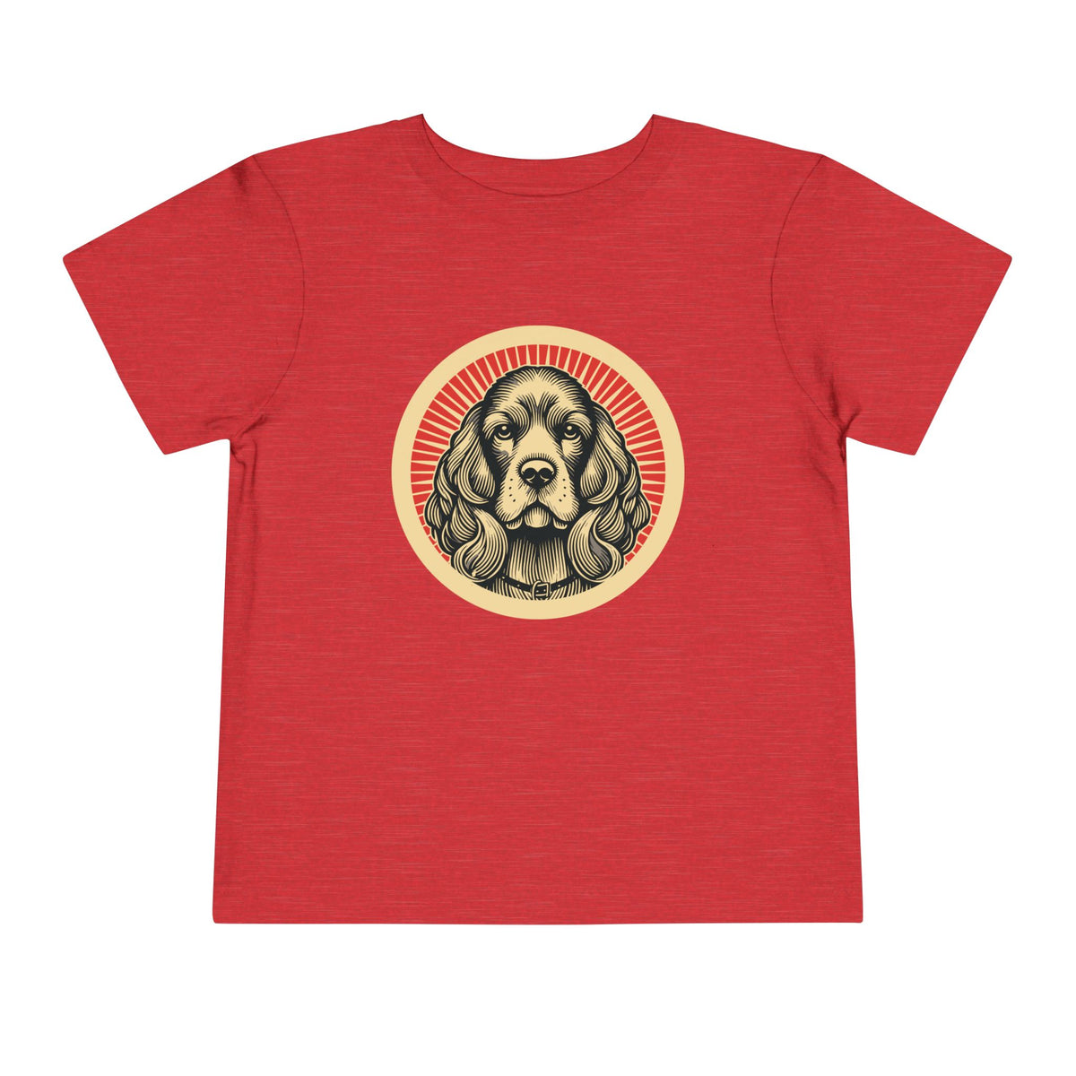 Cavalier King Charles Spaniel Toddler Tee — Heather Red