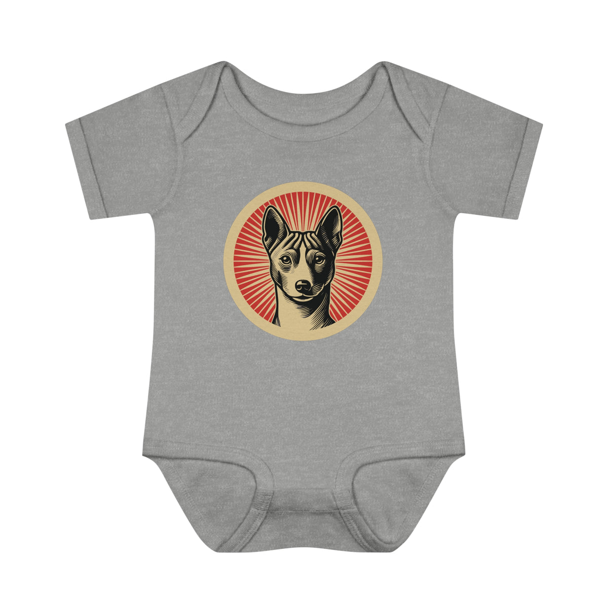 Basenji Baby Bodysuit — Heather
