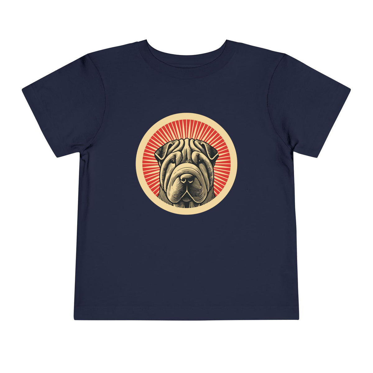 Chinese Shar-Pei Toddler Tee — Navy
