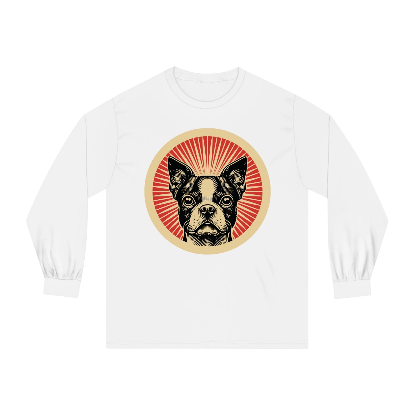 Boston Terrier Long Sleeve Tee for Adults