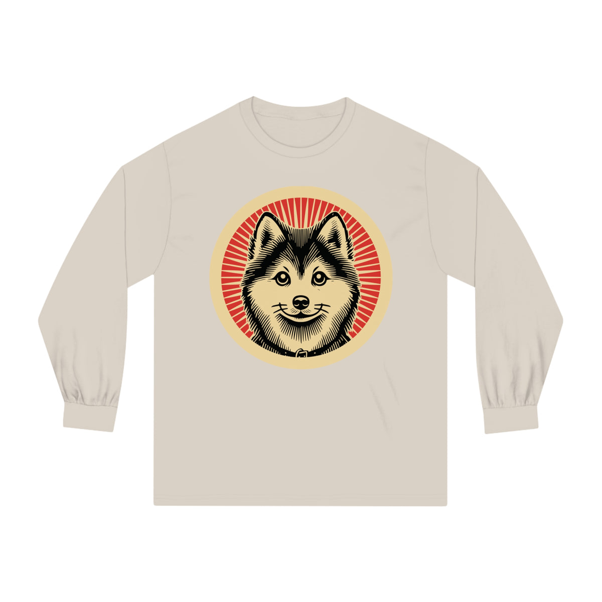Pomsky Long Sleeve Tee — Sand