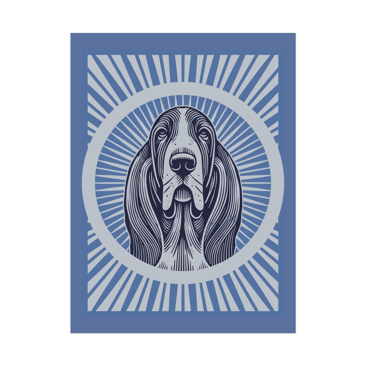 Basset Hound Art Print — 24" x 32" (Vertical)