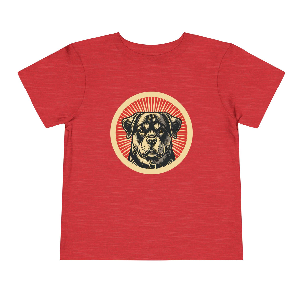 Rottweiler Toddler Tee — Heather Red