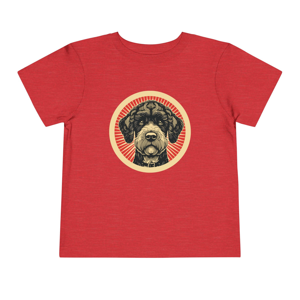 Boxerdoodle Toddler Tee — Heather Red