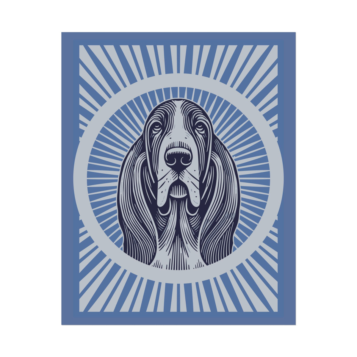 Basset Hound Art Print — 16" x 20" (Vertical)