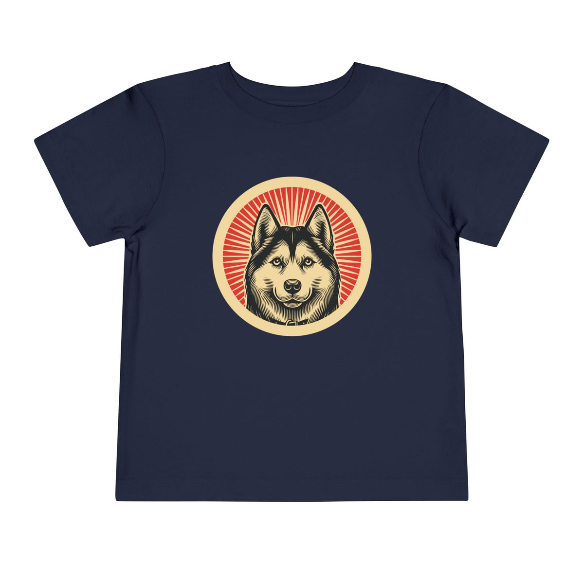 Siberian Husky Toddler Tee — Navy